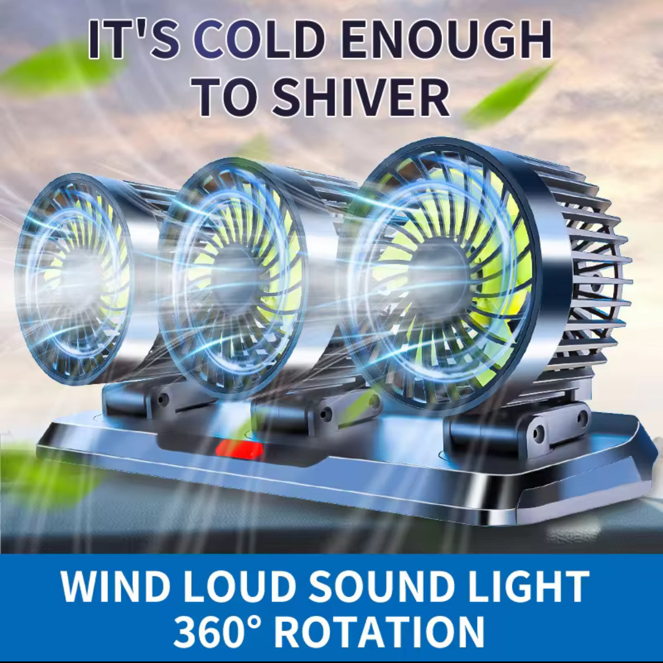 Pack Fraîcheur + Propreté – Ventilateur 3 Têtes + Mini Aspirateur OFFERT